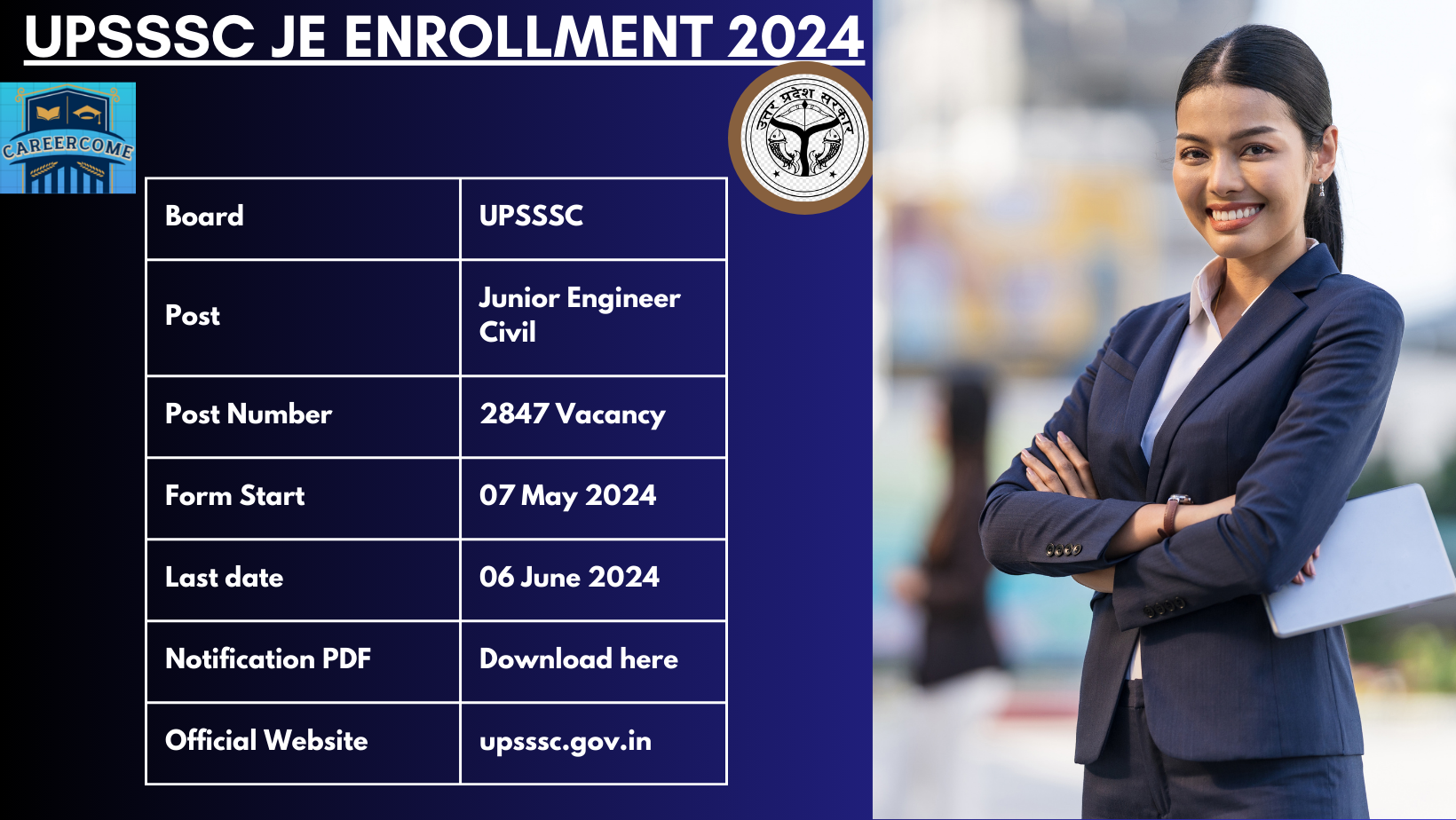 UPSSSC JE Enrollment 2024